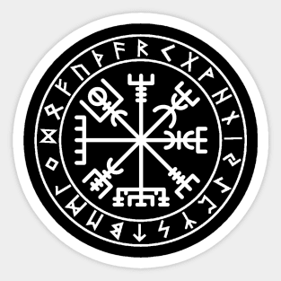 Vegvísir Runes, Runic compass Sticker